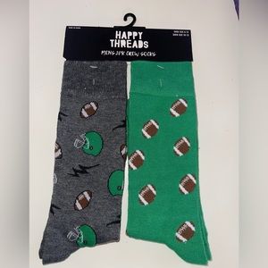 Happy Threads Mens 2PK Crew Socks
